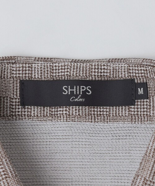 SHIPS Colors(シップス カラーズ)の「SHIPS Colors:〈吸水速乾〉カノコ グレンチェック ワイドカラー ポロシャツ(ポロシャツ・メンズ・ブラウン/ブラック・MEDIUM/LARGE/X-LARGE)」の9枚目の写真