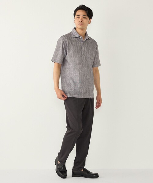 SHIPS Colors(シップス カラーズ)の「SHIPS Colors:〈吸水速乾〉カノコ グレンチェック ワイドカラー ポロシャツ(ポロシャツ・メンズ・ブラウン/ブラック・MEDIUM/LARGE/X-LARGE)」の16枚目の写真