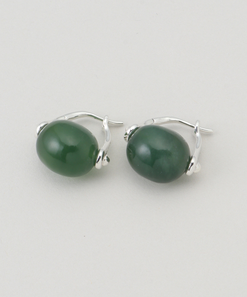 ANNIKA INEZ(アニカイネズ)の「【ANNIKA INEZ/ アニカ イネズ】 Stone Ellipse Earrings(ピアス(両耳用)・レディース・グリーン・FREE)」の1枚目の写真