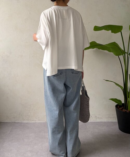 Jena espace merveilleux(ジェナ エスパスメルヴェイユ)の「ロゴシルケットカットソー(Tシャツ/カットソー・レディース・グレー/オフホワイト/ブラック・FREE)」の15枚目の写真