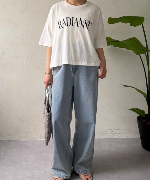 Jena espace merveilleux(ジェナ エスパスメルヴェイユ)の「ロゴシルケットカットソー(Tシャツ/カットソー・レディース・グレー/オフホワイト/ブラック・FREE)」の16枚目の写真