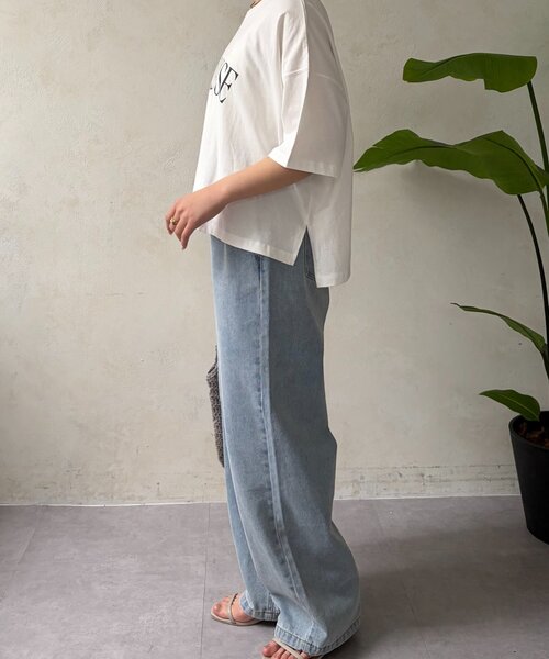 Jena espace merveilleux(ジェナ エスパスメルヴェイユ)の「ロゴシルケットカットソー(Tシャツ/カットソー・レディース・グレー/オフホワイト/ブラック・FREE)」の17枚目の写真