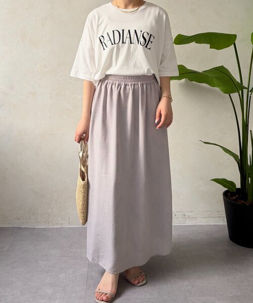 Jena espace merveilleux(ジェナ エスパスメルヴェイユ)の「ロゴシルケットカットソー(Tシャツ/カットソー・レディース・グレー/オフホワイト/ブラック・FREE)」の19枚目の写真
