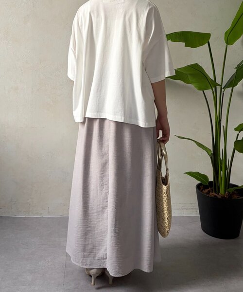 Jena espace merveilleux(ジェナ エスパスメルヴェイユ)の「ロゴシルケットカットソー(Tシャツ/カットソー・レディース・グレー/オフホワイト/ブラック・FREE)」の21枚目の写真