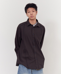 TONY LAWRENCE（トニーローレンス）の「カットオフチェックシャツブラウン（シャツ/ブラウス）」