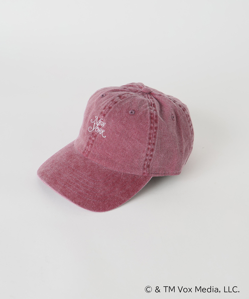 U by SPICK&SPAN（ユーバイスピックアンドスパン）の「New York Magazine  ロゴキャップ（キャップ・レディース・ボルドー/ベージュ・FREE）」の6枚目の写真