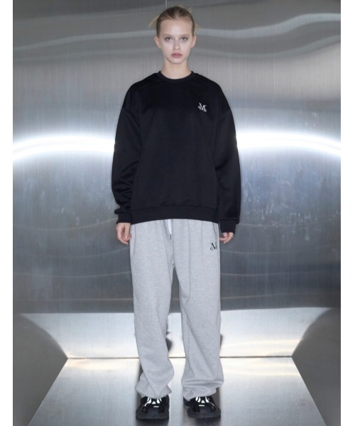 コンパクトワイドスウェット A'GEM/9 × .kom 『MUCENT/ムセント』 BASIC DENVER WIDE SWEAT PANTS