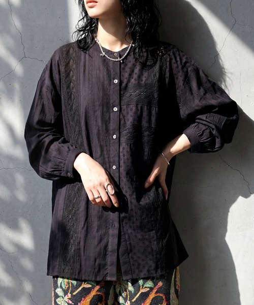 インド綿 レース シャツ（シャツ/ブラウス）｜antiqua（アンティカ）の