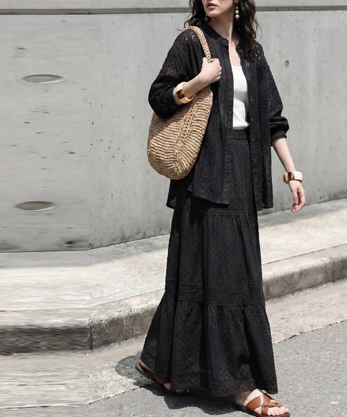 antiqua(アンティカ)の「インド綿 レース シャツ(シャツ/ブラウス・レディース・ブラック/オフホワイト・ONESIZE)」の21枚目の写真