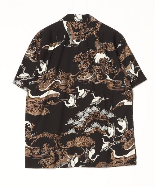 SAWINTO（ソイント）の「TWO PALMS - RAYON H/SHIRT“CRANE”（シャツ/ブラウス・メンズ・ブラック・LARGE/MEDIUM/X-LARGE）」の2枚目の写真