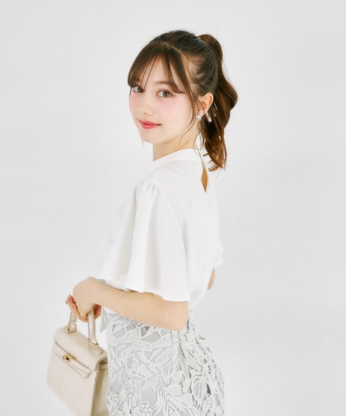 tocco closet(トッコ クローゼット)の「ゴールドバー付ボウタイブラウス(シャツ/ブラウス・レディース・オフホワイト/グレー・M)」の22枚目の写真