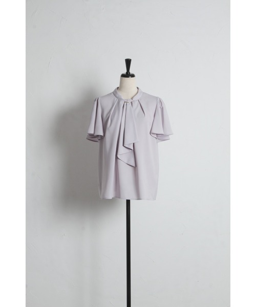tocco closet(トッコ クローゼット)の「ゴールドバー付ボウタイブラウス(シャツ/ブラウス・レディース・オフホワイト/グレー・M)」の12枚目の写真