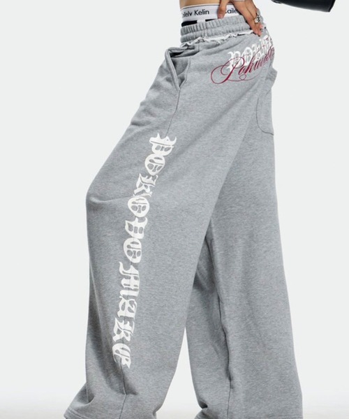 GLAMOROUS JANE(グラマラスジェーン)の「サイド&バックプリントスウェットパンツ(スウェットパンツ・レディース・ブラック/グレー・S/M/LL/L)」の2枚目の写真