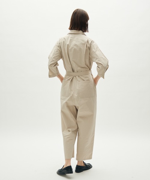 full/fill.(フルフィル)の「work design all in one / ワークデザインオールインワン(つなぎ/オールインワン・レディース・ダークグレー/アイボリー・FREE)」の4枚目の写真
