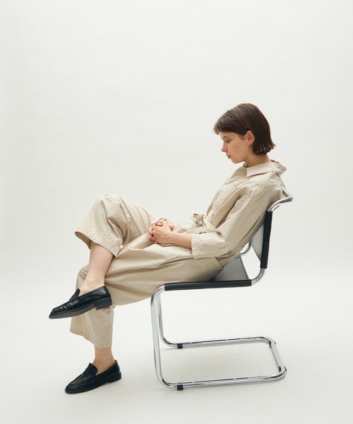full/fill.(フルフィル)の「work design all in one / ワークデザインオールインワン(つなぎ/オールインワン・レディース・ダークグレー/アイボリー・FREE)」の5枚目の写真