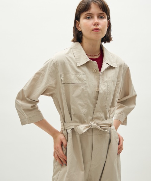 full/fill.(フルフィル)の「work design all in one / ワークデザインオールインワン(つなぎ/オールインワン・レディース・ダークグレー/アイボリー・FREE)」の8枚目の写真