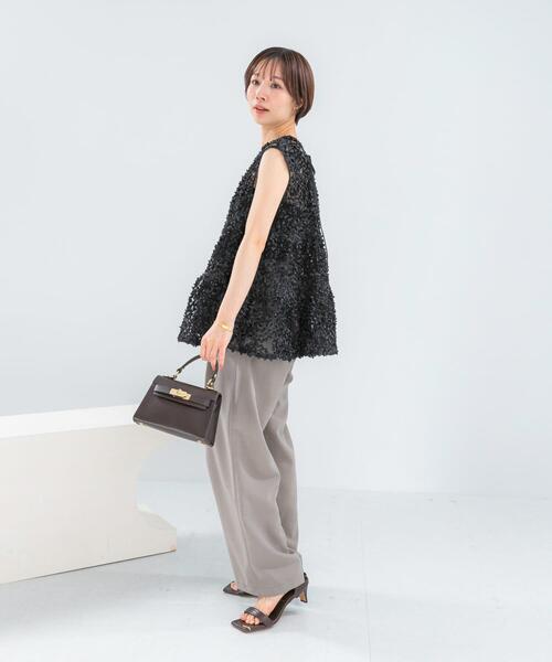 URBAN RESEARCH ROSSO WOMEN(アーバンリサーチ ロッソ)の「『UR TECH DRYLUXE』 イージードロストパンツ(その他パンツ・レディース・ネイビー/モカ・36/38)」の20枚目の写真