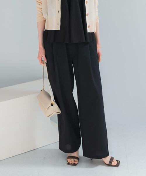 URBAN RESEARCH ROSSO WOMEN(アーバンリサーチ ロッソ)の「『UR TECH DRYLUXE』 イージードロストパンツ(その他パンツ・レディース・ネイビー/モカ・36/38)」の3枚目の写真