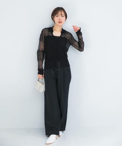 URBAN RESEARCH ROSSO WOMEN(アーバンリサーチ ロッソ)の「『UR TECH DRYLUXE』 イージードロストパンツ(その他パンツ・レディース・ネイビー/モカ・36/38)」の9枚目の写真