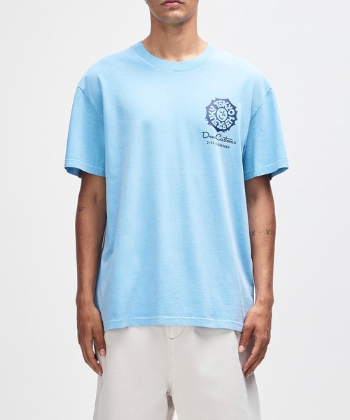 DEUS EX MACHINA(デウスエクスマキナ)の「TOKYO ADDRESS TEE(Tシャツ/カットソー・メンズ・レッド/ライトブルー・S/L/M)」の7枚目の写真