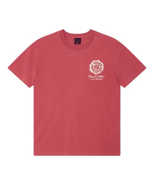 DEUS EX MACHINA(デウスエクスマキナ)の「TOKYO ADDRESS TEE(Tシャツ/カットソー・メンズ・レッド/ライトブルー・S/L/M)」の3枚目の写真