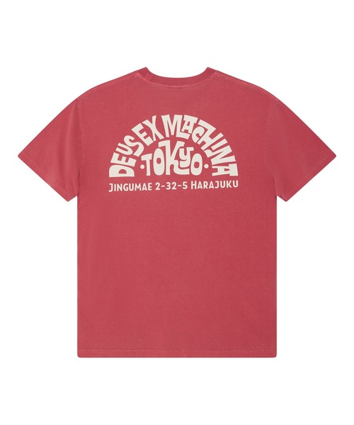DEUS EX MACHINA(デウスエクスマキナ)の「TOKYO ADDRESS TEE(Tシャツ/カットソー・メンズ・レッド/ライトブルー・S/L/M)」の5枚目の写真
