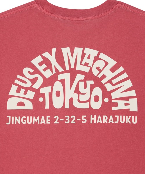 DEUS EX MACHINA(デウスエクスマキナ)の「TOKYO ADDRESS TEE(Tシャツ/カットソー・メンズ・レッド/ライトブルー・S/L/M)」の6枚目の写真