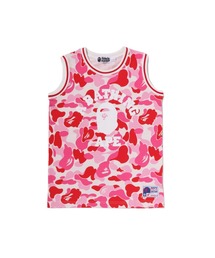 A BATHING APEピンクタンクトップ A BATHING APE（アベイシングエイプ） COLOR CAMO BASKETBALL TANK TOP