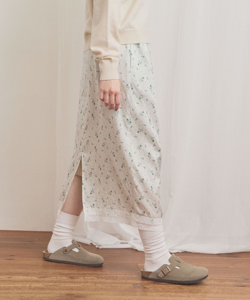 fig London(フィグロンドン)の「Maureen skirt(スカート・レディース・グリーン/ベージュ・FREE)」の9枚目の写真