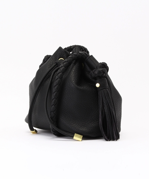 Beau're（ヴュレ）の「【Beau're】巾着フリンジショルダー/B-12313（ショルダーバッグ・レディース・ブラック/グレー・FREE）」の3枚目の写真