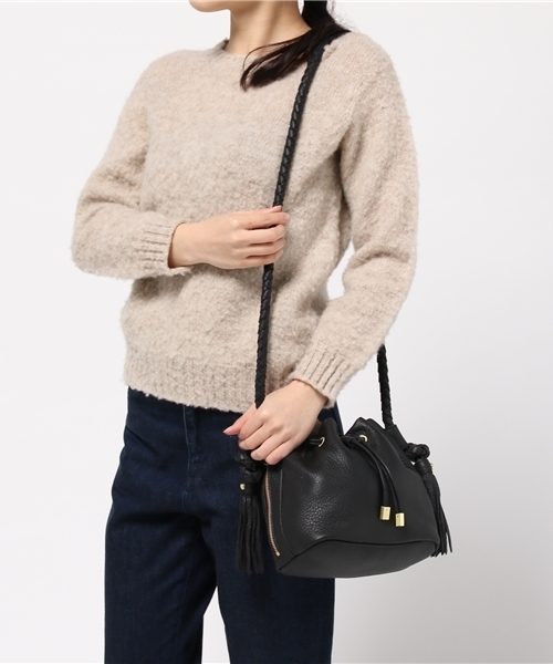 Beau're（ヴュレ）の「【Beau're】巾着フリンジショルダー/B-12313（ショルダーバッグ・レディース・ブラック/グレー・FREE）」の13枚目の写真