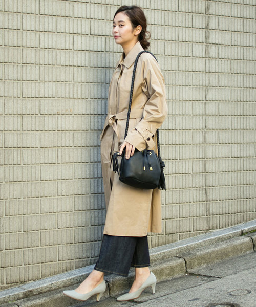 Beau're（ヴュレ）の「【Beau're】巾着フリンジショルダー/B-12313（ショルダーバッグ・レディース・ブラック/グレー・FREE）」の14枚目の写真