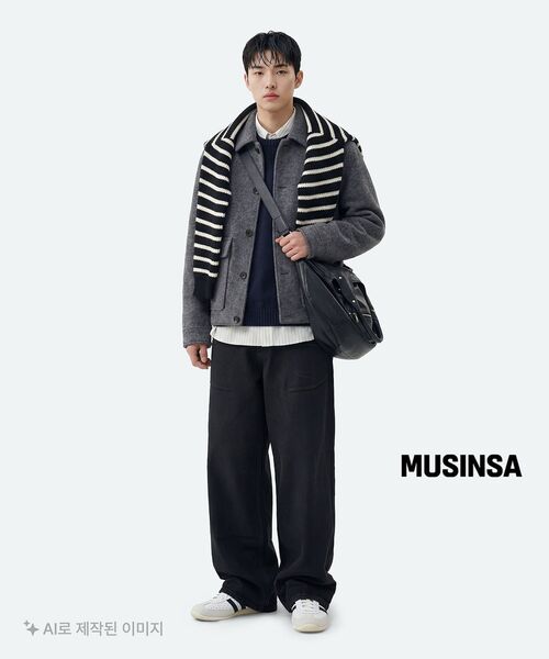 NOUN（ノウン）の「wide coated denim pants (black)（デニムパンツ・メンズ・その他・0/1/2）」の15枚目の写真