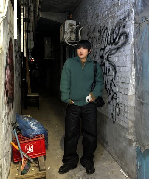 NOUN（ノウン）の「wide coated denim pants (black)（デニムパンツ・メンズ・その他・0/1/2）」の20枚目の写真