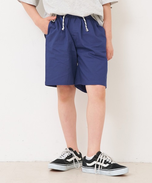 coca(coca)(コカ)の「キッズ コットンリップストップコードショートパンツ(その他パンツ・キッズ・ブルー/ブラック・120/130/140/150)」の2枚目の写真