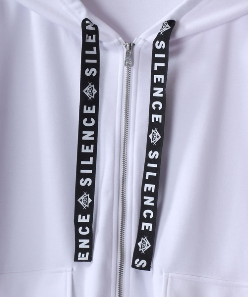 SITRY(シトリー)の「Rabbit Ears Zip Hoodie/うさ耳付きフード ダブルジップ 半袖 ジップパーカー フーディー(パーカー・レディース・ホワイト/ブラック・L/M)」の9枚目の写真