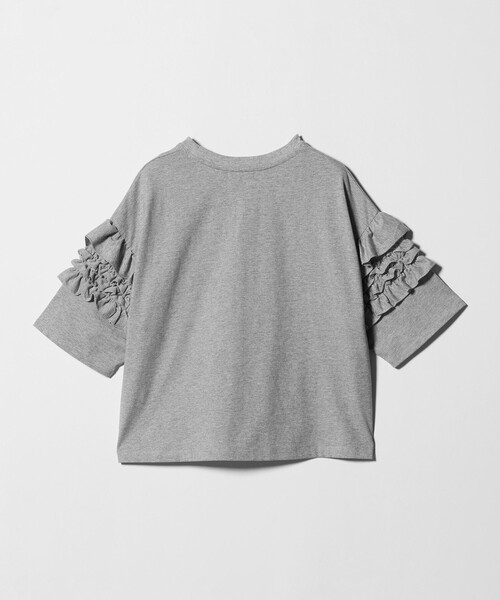 green label relaxing（グリーンレーベルリラクシング）の「【WEB限定】＜at ease＞袖フリル  ショートスリーブ カットソー（Tシャツ/カットソー・レディース・ブラック/コバルトブルー/ホワイト/ライトグレー・FREE）」の7枚目の写真