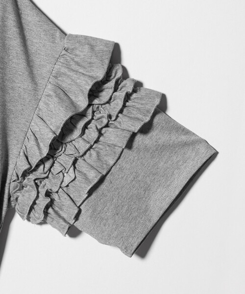 green label relaxing（グリーンレーベルリラクシング）の「【WEB限定】＜at ease＞袖フリル  ショートスリーブ カットソー（Tシャツ/カットソー・レディース・ブラック/コバルトブルー/ホワイト/ライトグレー・FREE）」の9枚目の写真