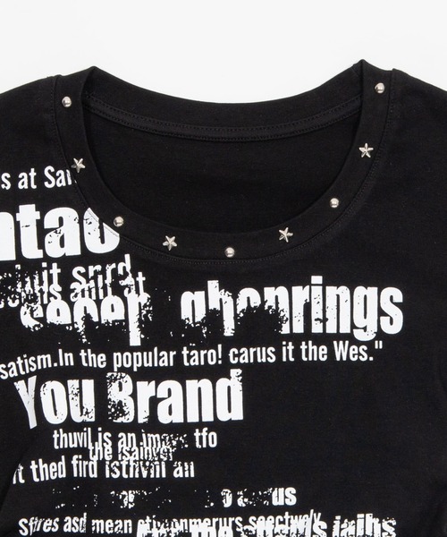 dispark（ディスパーク）の「DISPARK/【26年春夏新作】ネックスタッズビッグロゴT（Tシャツ/カットソー・レディース・ホワイト/ブラック・FREE）」の7枚目の写真