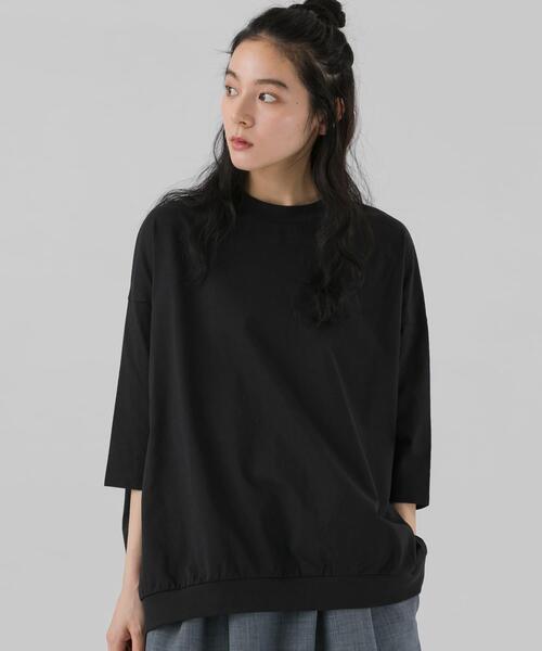 EKAL（エカル）の「『UR TECH ひやサラクール』ドロップショルダーTシャツ（Tシャツ/カットソー・レディース・ブラック/ホワイト/ネイビー・ONE）」の3枚目の写真