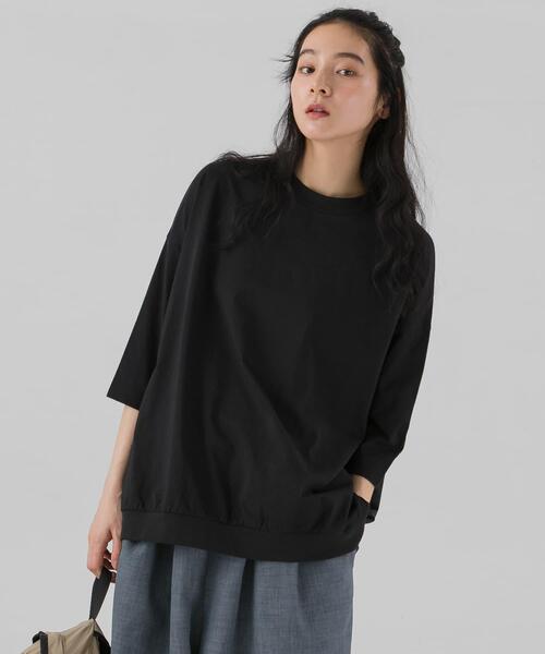 EKAL（エカル）の「『UR TECH ひやサラクール』ドロップショルダーTシャツ（Tシャツ/カットソー・レディース・ブラック/ホワイト/ネイビー・ONE）」の14枚目の写真