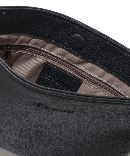 TETE HOMME（テットオム）の「【WEB限定】スプリットレザーサコッシュ / ショルダーバッグ（ショルダーバッグ・メンズ・ブラック・FREE）」の5枚目の写真