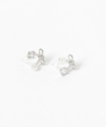 アシメリボンノンホールピアス / 676376