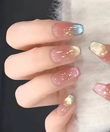 Lace Ladies（レースレディース）の「シアー ラメ ニュアンス デザイン ネイルチップ（ネイルシール/ネイルチップ）」