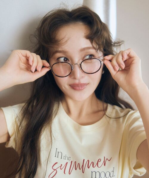 COHINA（コヒナ）の「【接触冷感】サマームードロゴTシャツ 【低身長・小柄女性】（Tシャツ/カットソー・レディース・ライトイエロー/オフホワイト/ブルーグリーン・ONE SIZE）」の7枚目の写真