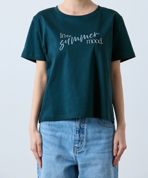 COHINA（コヒナ）の「【接触冷感】サマームードロゴTシャツ 【低身長・小柄女性】（Tシャツ/カットソー・レディース・ライトイエロー/オフホワイト/ブルーグリーン・ONE SIZE）」の18枚目の写真