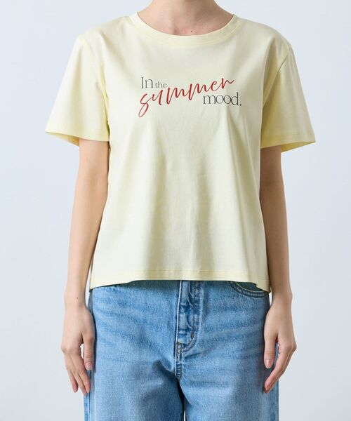 COHINA（コヒナ）の「【接触冷感】サマームードロゴTシャツ 【低身長・小柄女性】（Tシャツ/カットソー・レディース・ライトイエロー/オフホワイト/ブルーグリーン・ONE SIZE）」の19枚目の写真