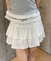 ドット ティアードミニスカート
