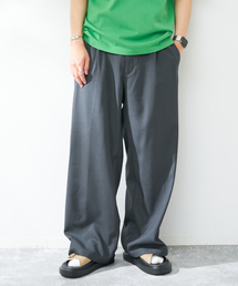 ワイドレッグライトスラックス