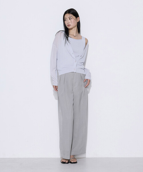 COMME CA(コムサ)の「接触冷感 アンサンブルニット(アンサンブル・レディース・オフホワイト/ライラック・9号/11号)」の13枚目の写真